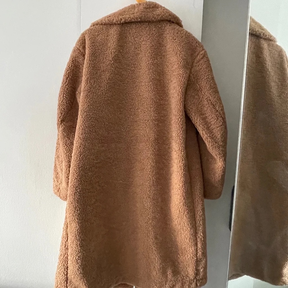 RESERVED: Tailored Teddy Camel Coat - Picture 2 of 14